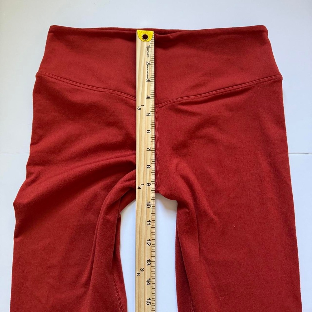Victorias Secret PINK Cozy Leggings Rust Orange Burgundy Logo Medium - Picture 7 of 8